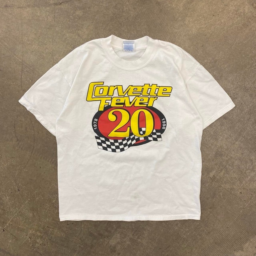 Vintage Corvette Fever 20 I'm Gonna Win This Corvette Car 90s NASCAR T-Shirt L